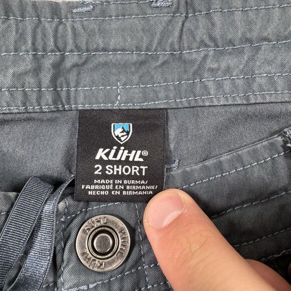 Kuhl Pants Womens 2 Blue Legendary Cargo Straight Hiking Camping Roll Up - Picture 7 of 11